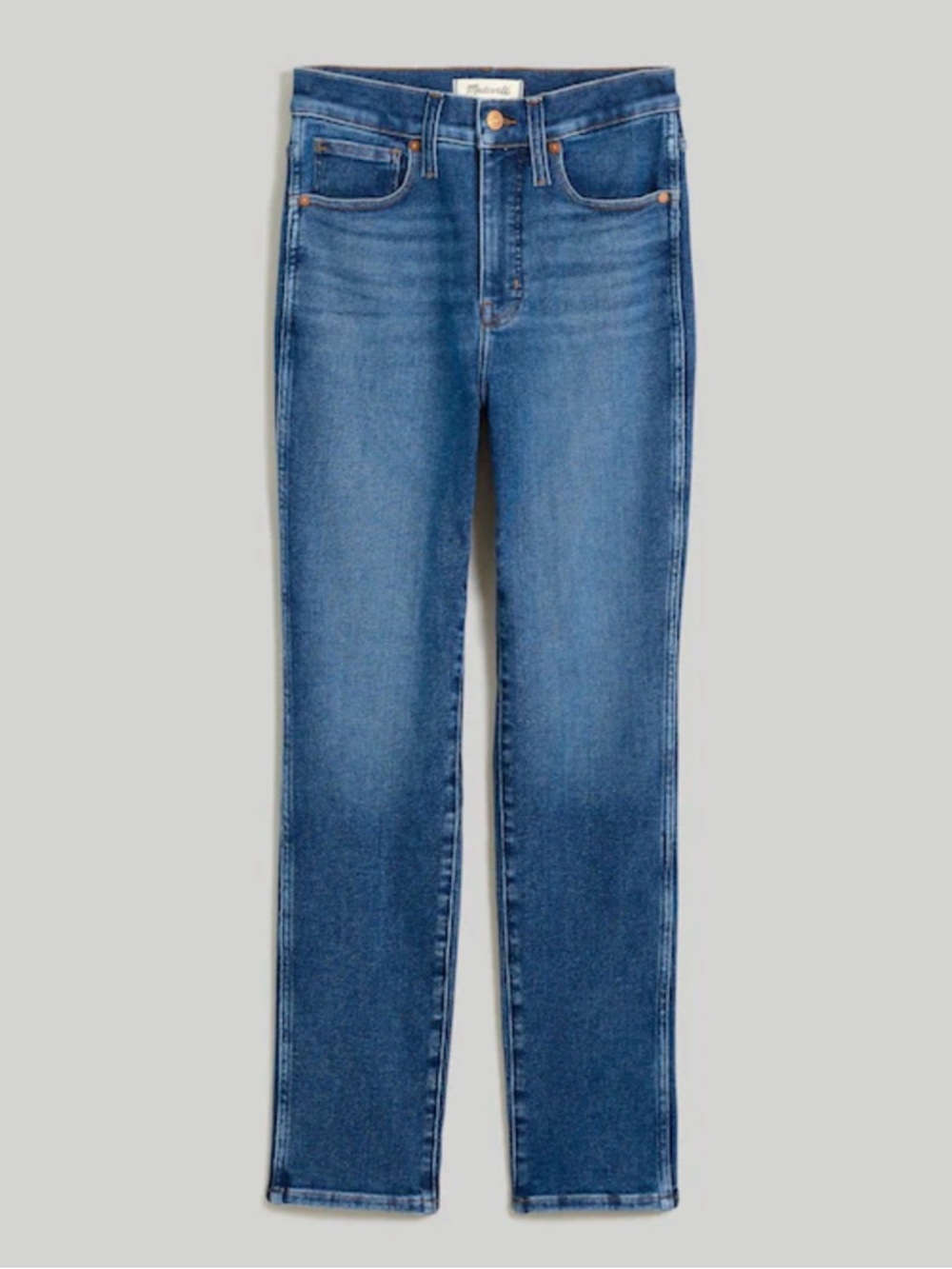 Madewell High-Rise Stovepipe Jeans in Blue Denim